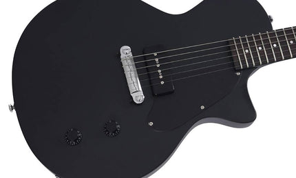 mahogany electric guitar L-style, black satin