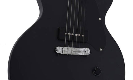 mahogany electric guitar L-style, black satin