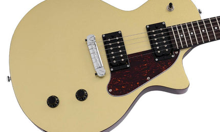 mahogany electric guitar L-style, gold top