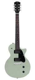 mahogany electric guitar L-style, surf green metallic