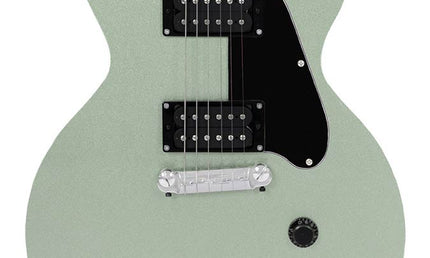 mahogany electric guitar L-style, surf green metallic