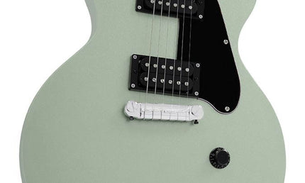 mahogany electric guitar L-style, surf green metallic