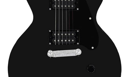 mahogany electric guitar L-style, black satin