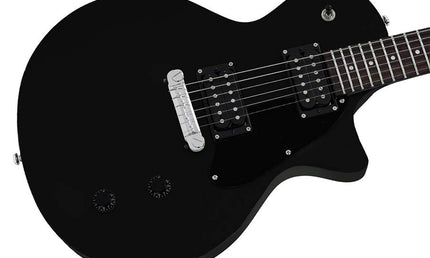 mahogany electric guitar L-style, black satin