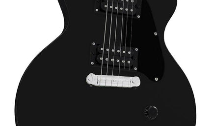 mahogany electric guitar L-style, black satin