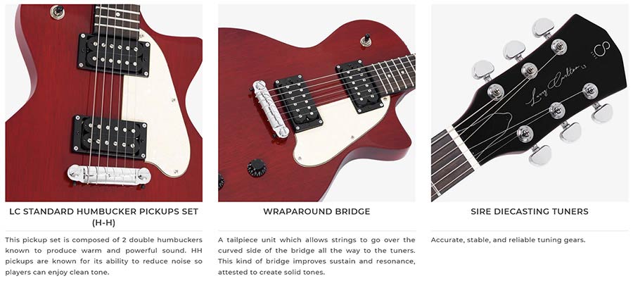 Sire Guitars - L3 Hh/bks - Mahogany Electric Guitar L-Style – Black