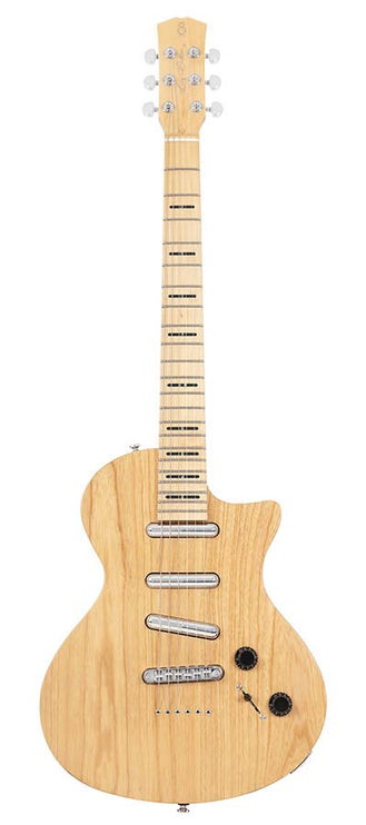 swamp ash + maple electric guitar L-style, natural satin