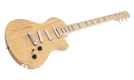 swamp ash + maple electric guitar L-style, natural satin