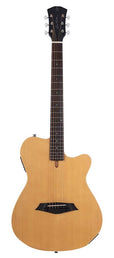 mahogany + spruce electric guitar, natural satin