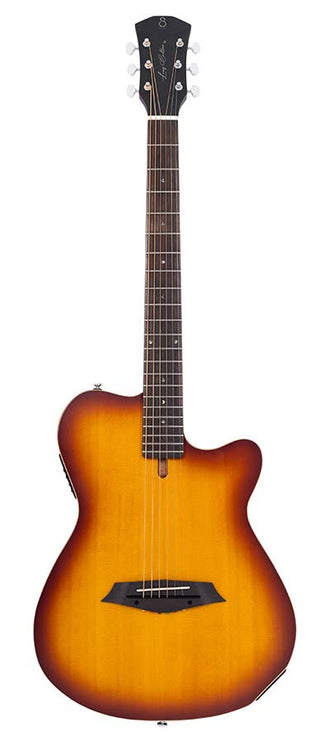 mahogany + spruce electric guitar, tobacco sunburst satin