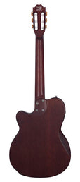 mahogany + cedar nylon string electric guitar, natural satin