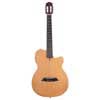 mahogany + cedar nylon string electric guitar, natural satin