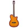 mahogany + cedar nylon string electric guitar, tobacco sunburst satin