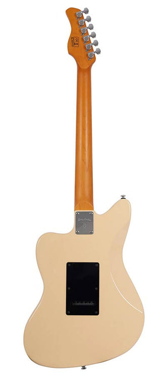 mahogany electric guitar J-style, vintage white