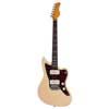 mahogany electric guitar J-style, vintage white