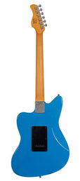 mahogany electric guitar J-style, blue