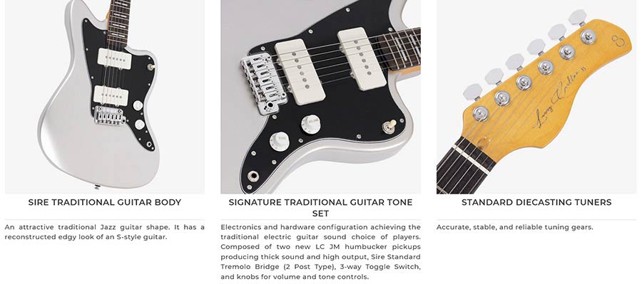 Sire Guitars - J3/blu - Mahogany Electric Guitar J-Style – Blue