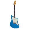 mahogany electric guitar J-style, blue