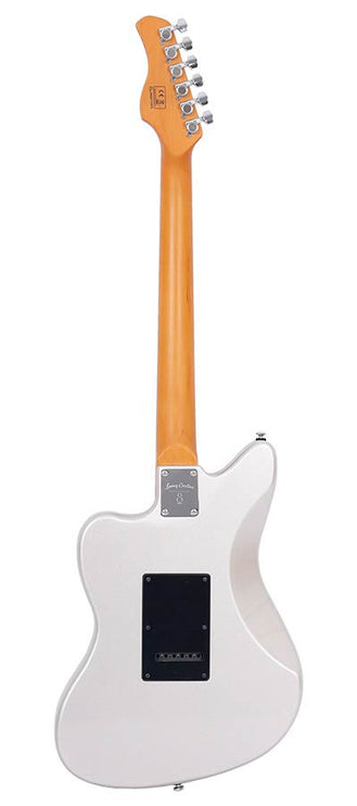 mahogany electric guitar J-style, silver