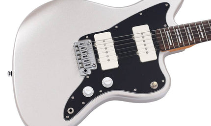 mahogany electric guitar J-style, silver