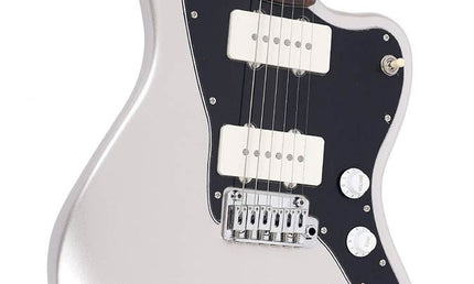 mahogany electric guitar J-style, silver