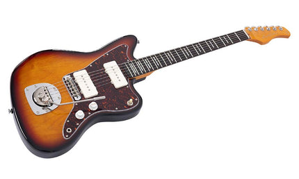 mahogany electric guitar J-style, 3 tone sunburst