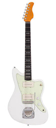 mahogany electric guitar J-style, white