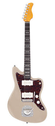 mahogany electric guitar J-style, champagne gold metallic