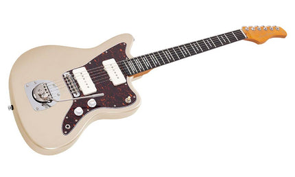 mahogany electric guitar J-style, champagne gold metallic