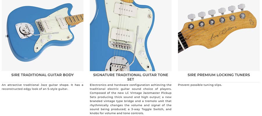 Sire Guitars - J5/cgm - Mahogany Electric Guitar J-Style – Champagne Gold