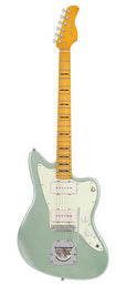 mahogany electric guitar J-style, surf green metallic