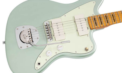 mahogany electric guitar J-style, surf green metallic