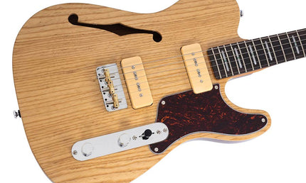 alder + ash chambered electric guitar T-style, natural