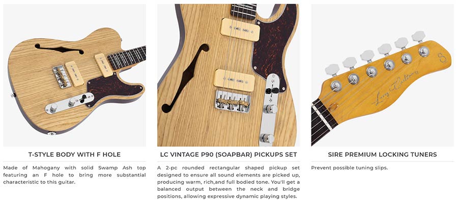 Sire Guitars - T7tm/nt - Alder + Ash Chambered Electric Guitar T-Style – Natural