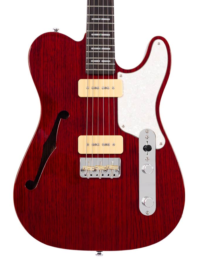 Sire Guitars - T7tm/str - Alder + Ash Chambered Electric Guitar T-Style – Through Red