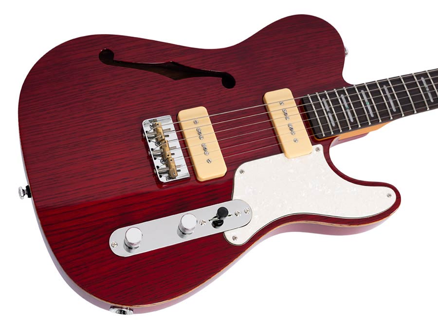 Sire Guitars - T7tm/str - Alder + Ash Chambered Electric Guitar T-Style – Through Red