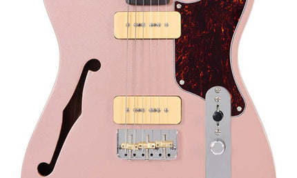 alder + ash chambered electric guitar T-style, rosegold