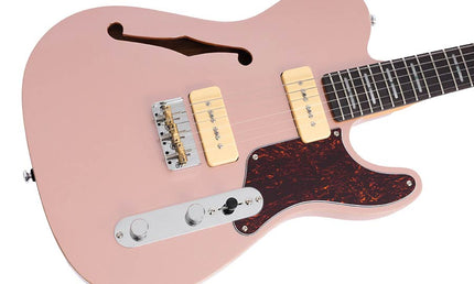 alder + ash chambered electric guitar T-style, rosegold