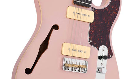 alder + ash chambered electric guitar T-style, rosegold