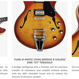 Sire Guitars - H7t/cs - Electric Archtop Guitar with Tremolo – Cherry Sunburst