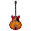 electric archtop guitar with tremolo, cherry sunburst