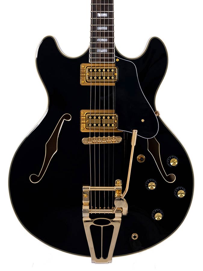 Sire Guitars - H7t/bk - Electric Archtop Guitar with Tremolo – Tremolo, Black