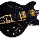 Sire Guitars - H7t/bk - Electric Archtop Guitar with Tremolo – Tremolo, Black