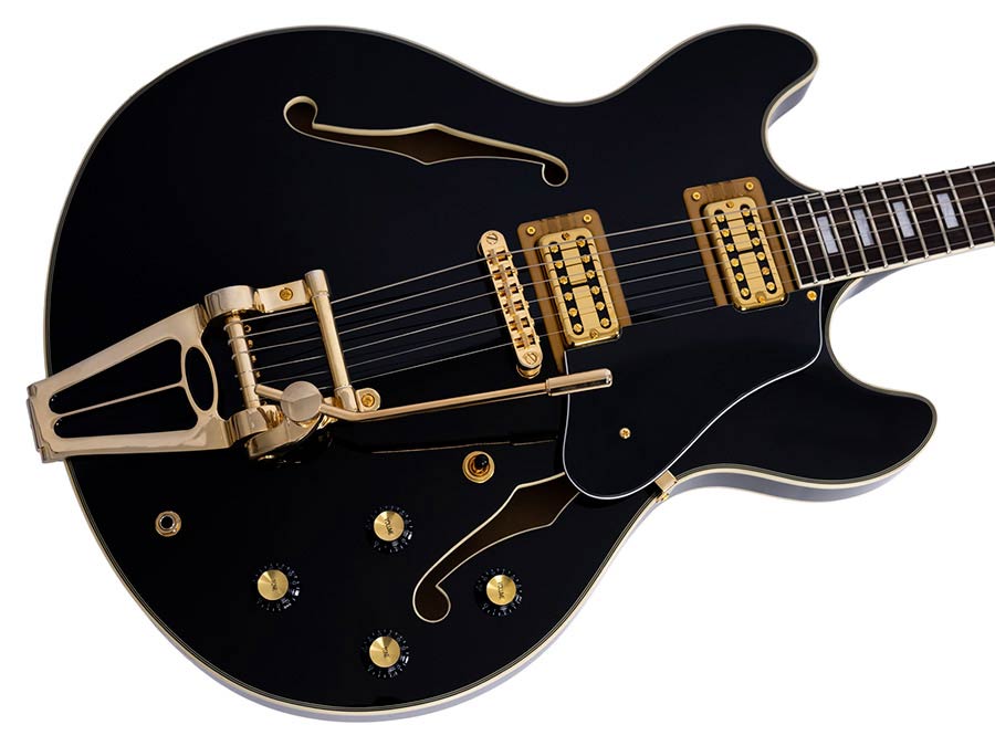 Sire Guitars - H7t/bk - Electric Archtop Guitar with Tremolo – Tremolo, Black