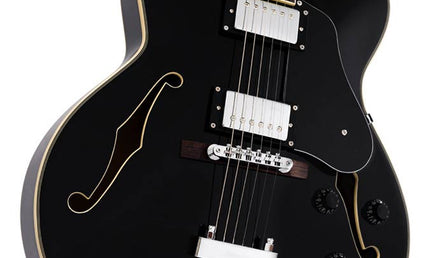 electric archtop guitar, black