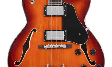 electric archtop guitar, tobacco burst