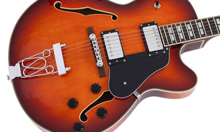 electric archtop guitar, tobacco burst