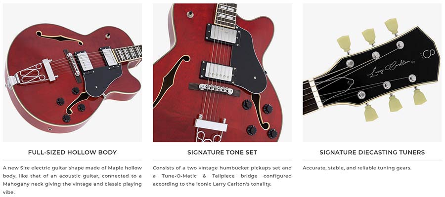 Sire Guitars - H7f/tb - Electric Archtop Guitar - Red