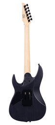 mahogany + ash electric guitar, transparent black satin