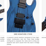 Sire Guitars - X5/tbls - Mahogany + Ash Electric Guitar – Transparent Blue